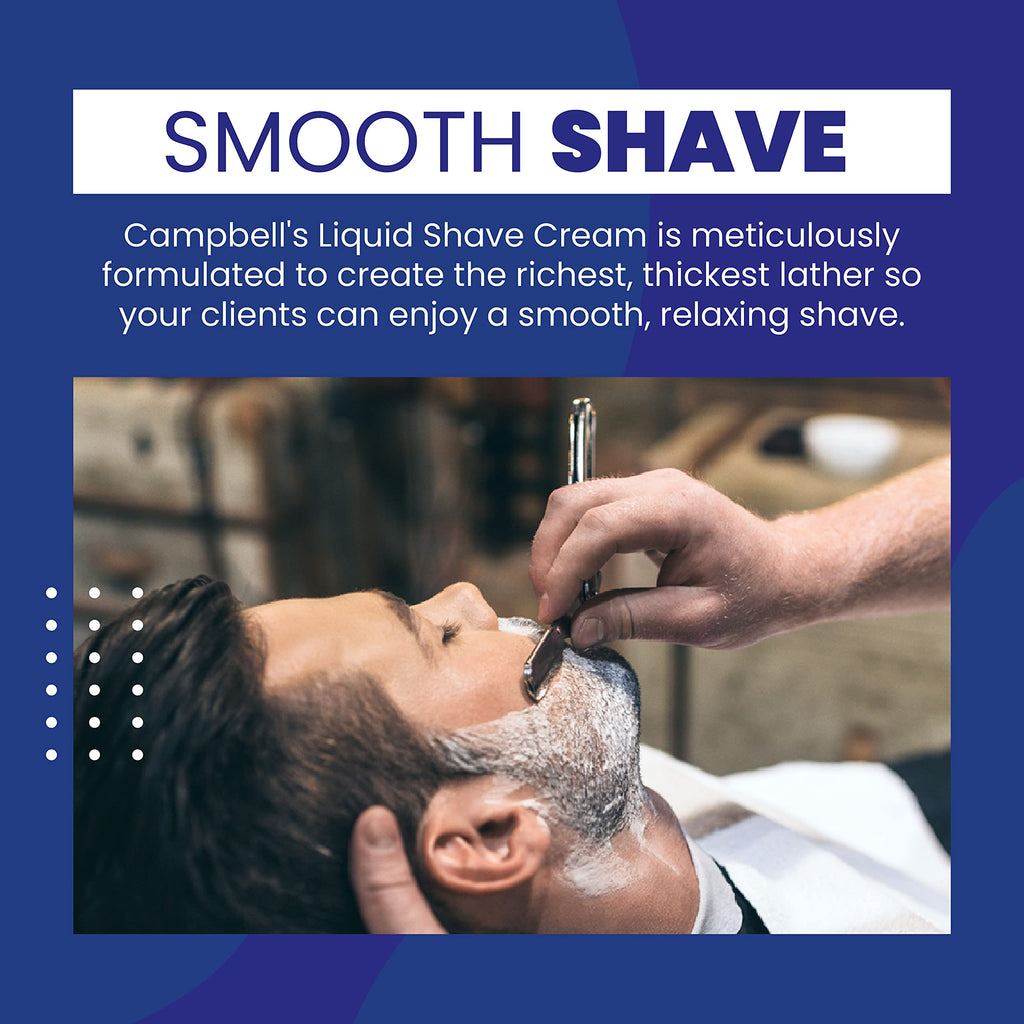 Campbell's Pre-Mixed Shave Cream 64oz | Barbershop-Quality Lather for LatherKing