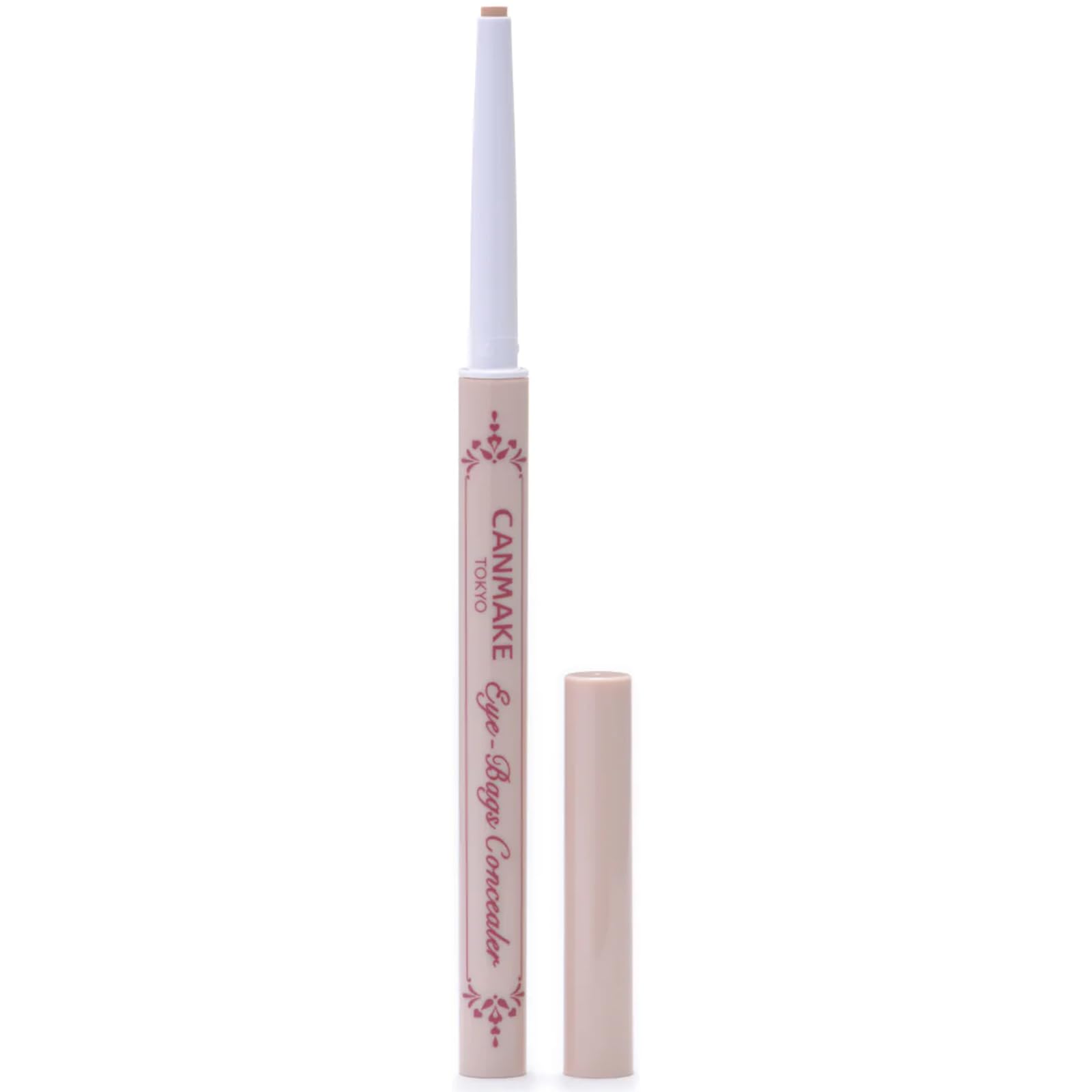 CANMAKE Eye-Bags Concealer - Slim 3mm Tip, 02 Pink Beige | Precise Under-Eye Coverage