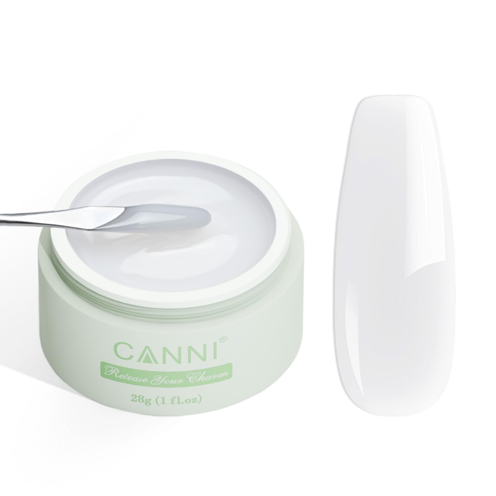 CANNI Builder Gel for Nails – Milky White Hard Gel for Extensions & Overlays