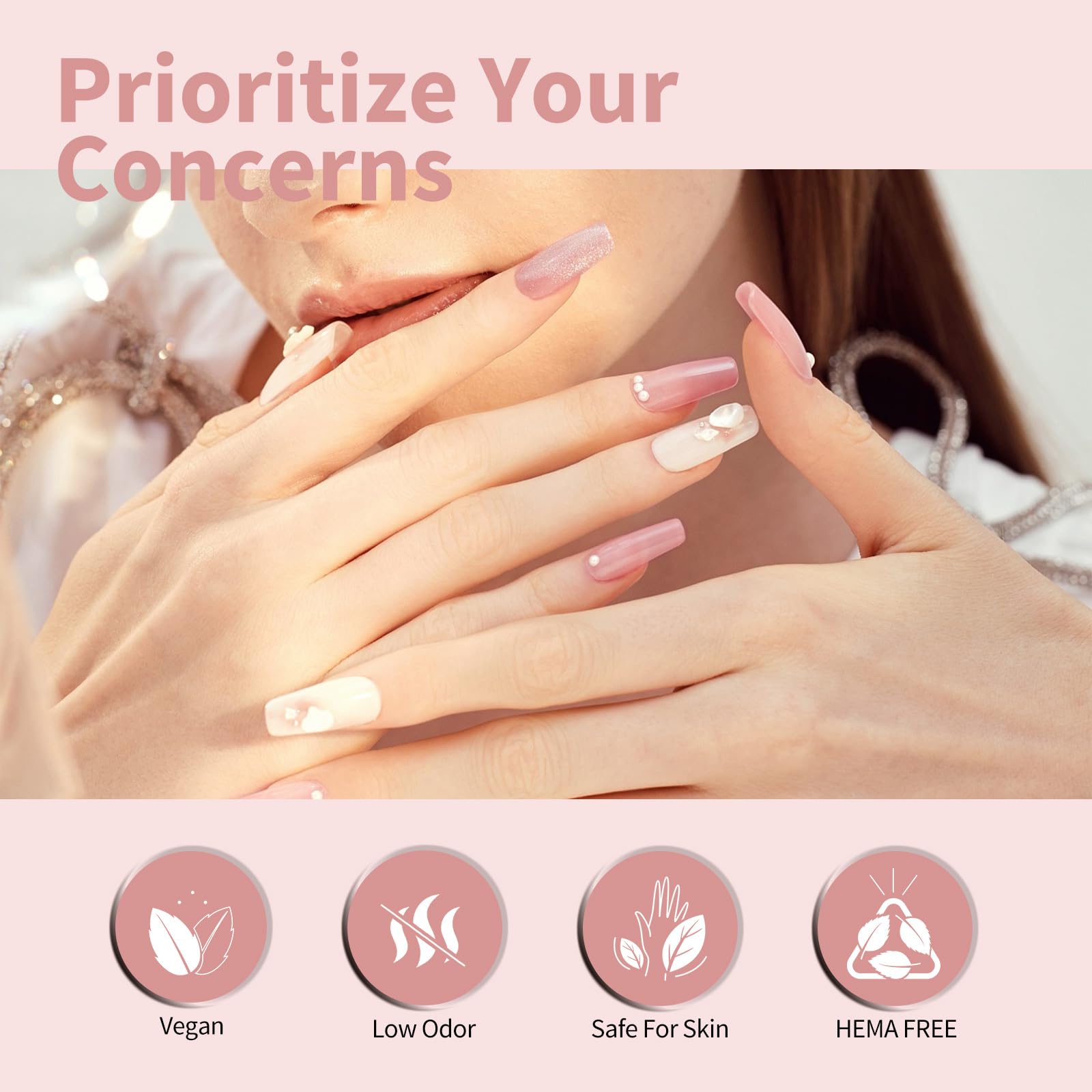 CANNI CC7 30 Pcs 9ml Hema-Free Jelly Gel Nail Polish Set with Base & Top Coat – At-Home Salon Kit
