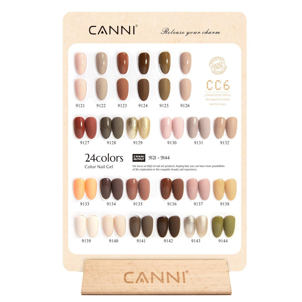 CANNI 30Pcs 9ml Hema-Free Gel Nail Polish Set – Soak-Off LED Kit for Home Manicure