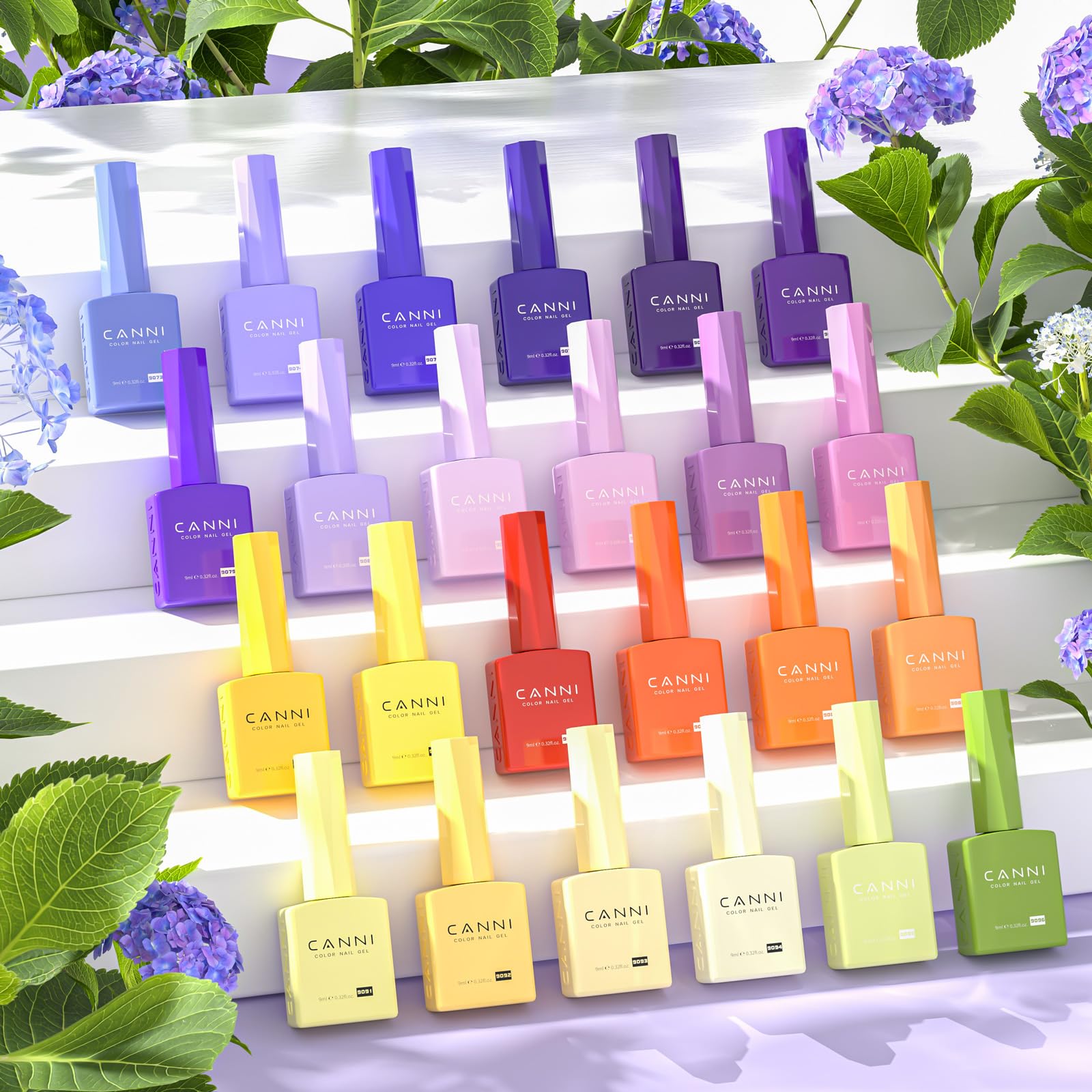 CANNI 30Pcs 9ml Hema-free Gel Nail Polish Set – Soak-Off, LED Ready, At-Home Salon