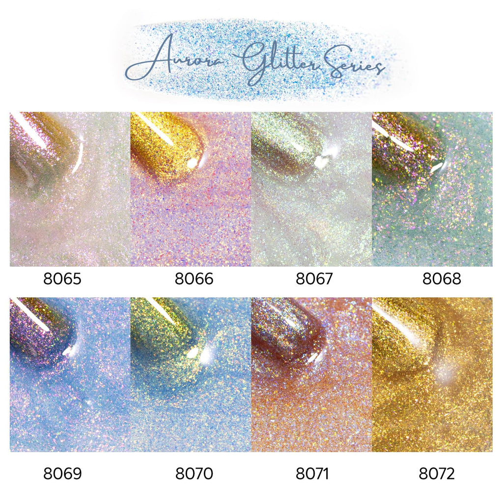 CANNI Glitter Gel Nail Polish Set – 8 Pcs, 9 ml Each, Soak Off, UV/LED Ready