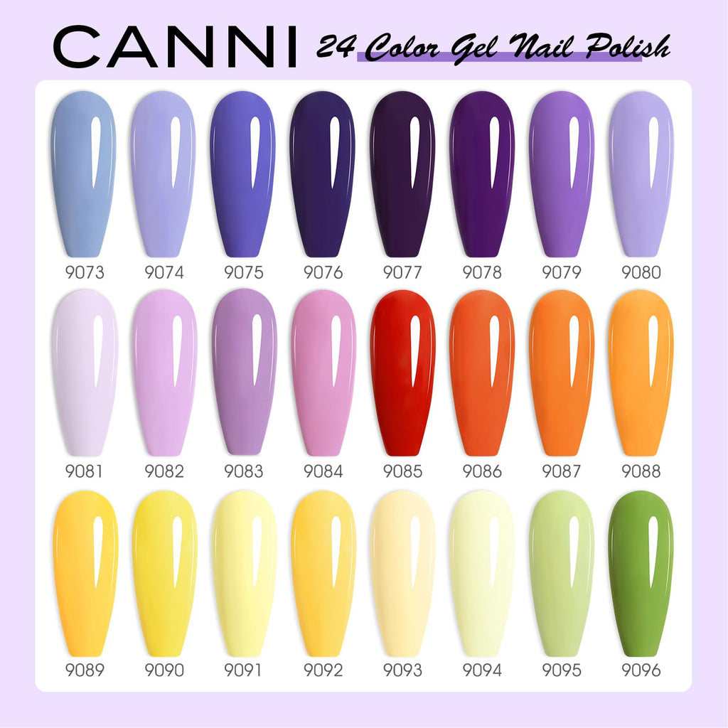 CANNI 30Pcs 9ml Hema-free Gel Nail Polish Set – Soak-Off, LED Ready, At-Home Salon