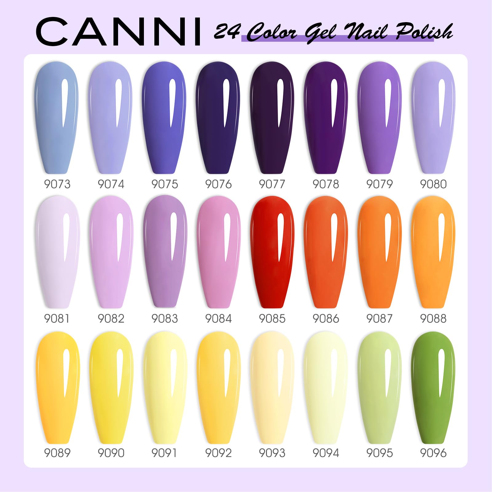 CANNI 30Pcs 9ml Hema-free Gel Nail Polish Set – Soak-Off, LED Ready, At-Home Salon