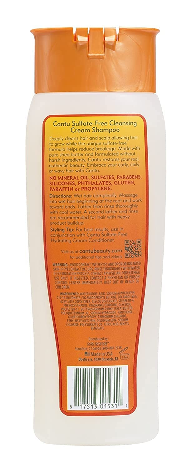 Cantu Sulfate-Free Cleansing Cream Shampoo 2-Pack – Gentle Hydration for Curls