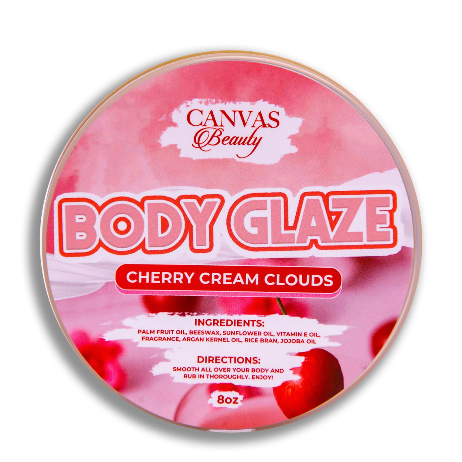 Canvas Beauty Body Glaze Cherry Cream Clouds – Non-Greasy Hydration for Soft, Glossy Skin