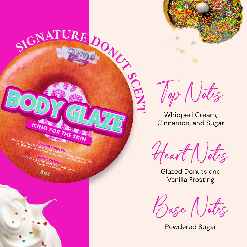 Canvas Beauty Body Glaze Glazed Donut – Warm Indulgent Moisturizing Body Butter