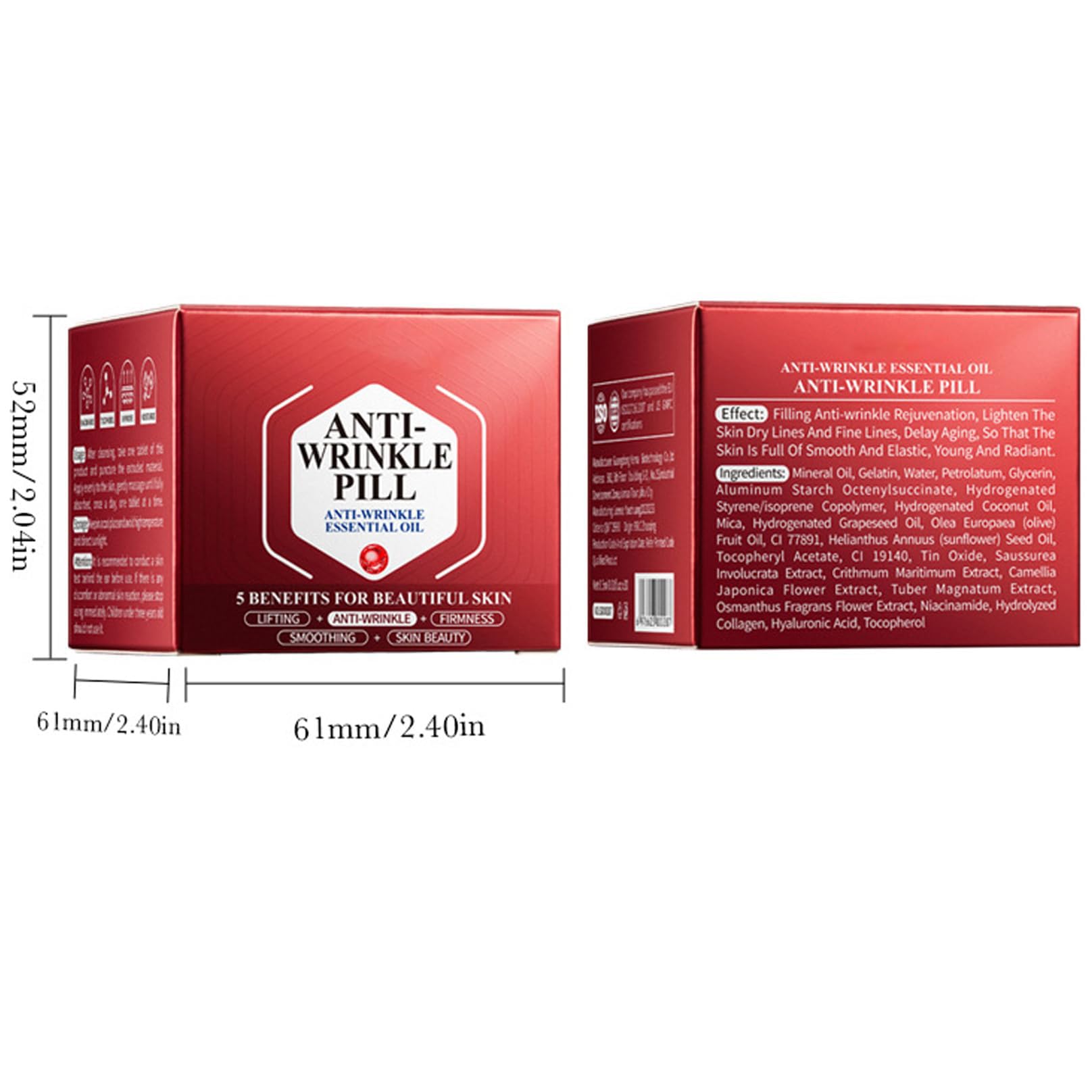 Cappuvini Anti-Wrinkle Pill Serum & Essential Oil – Natural Anti-Aging Duo