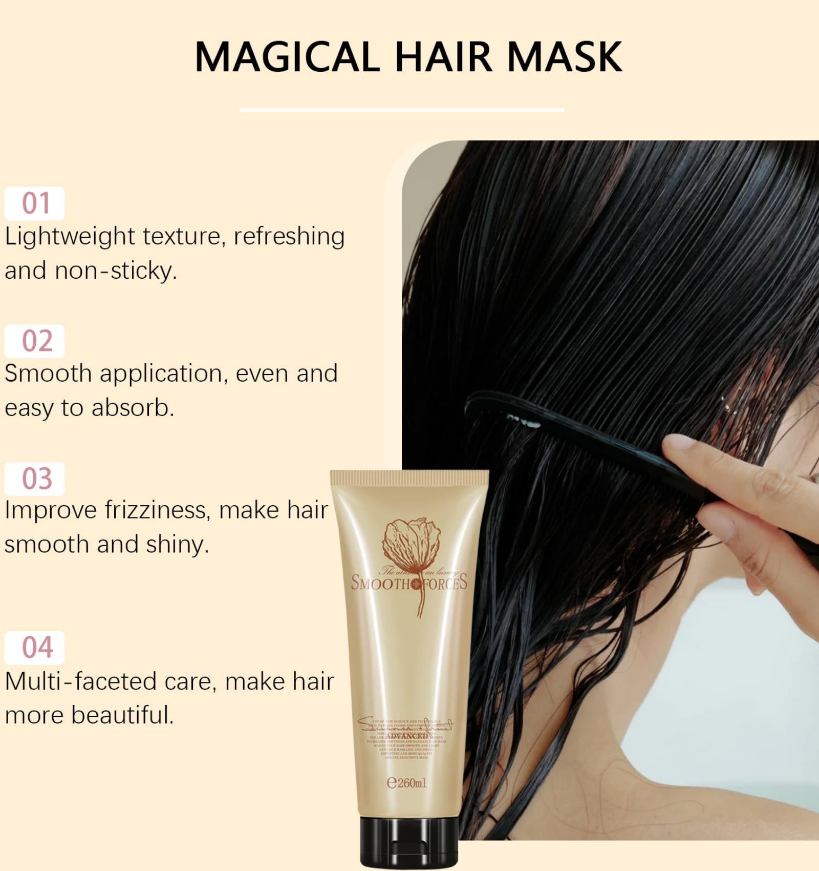 Cappuvini Urcoolestt Magical Collagen Hair Mask – Deep Keratin Repair, 260ml