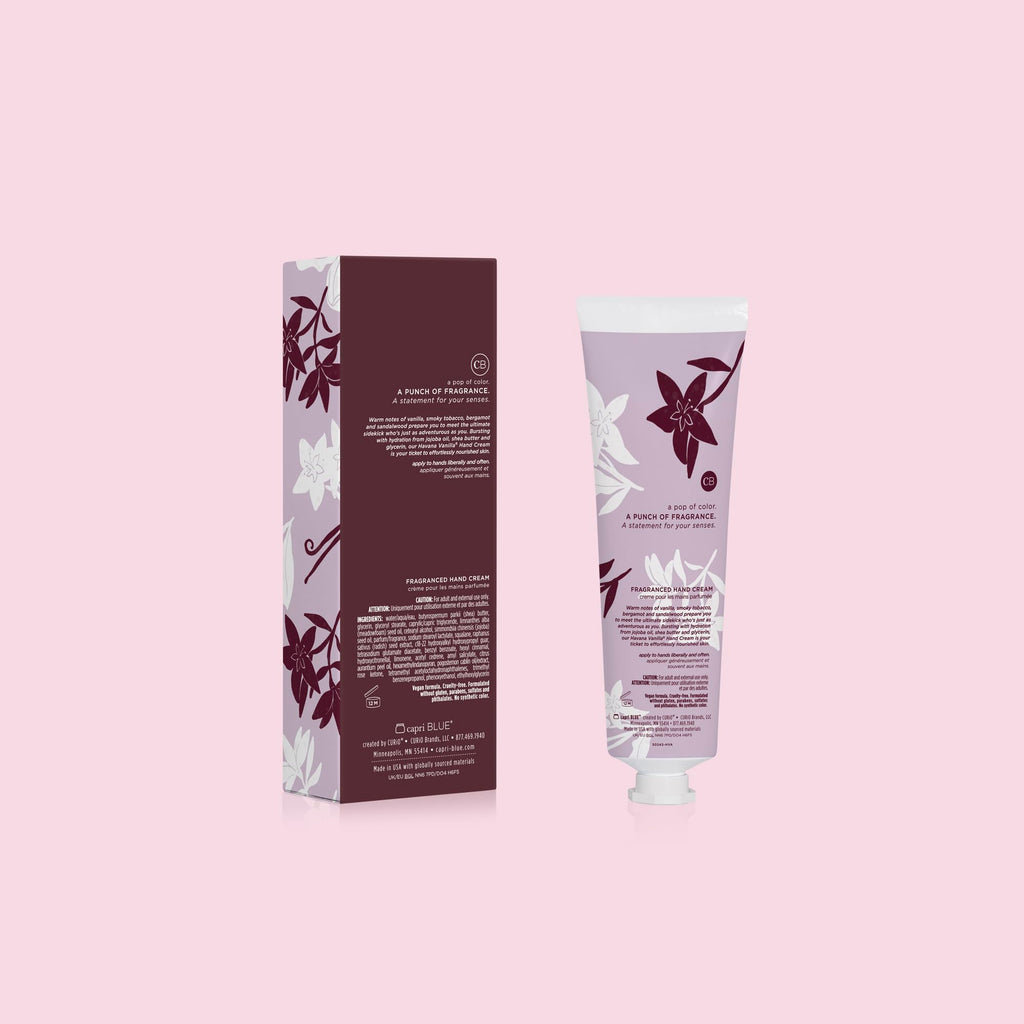 Capri Blue Havana Vanilla Flora Edit Travel-Size Hand Creams – 2-Pack with Jojoba & Shea
