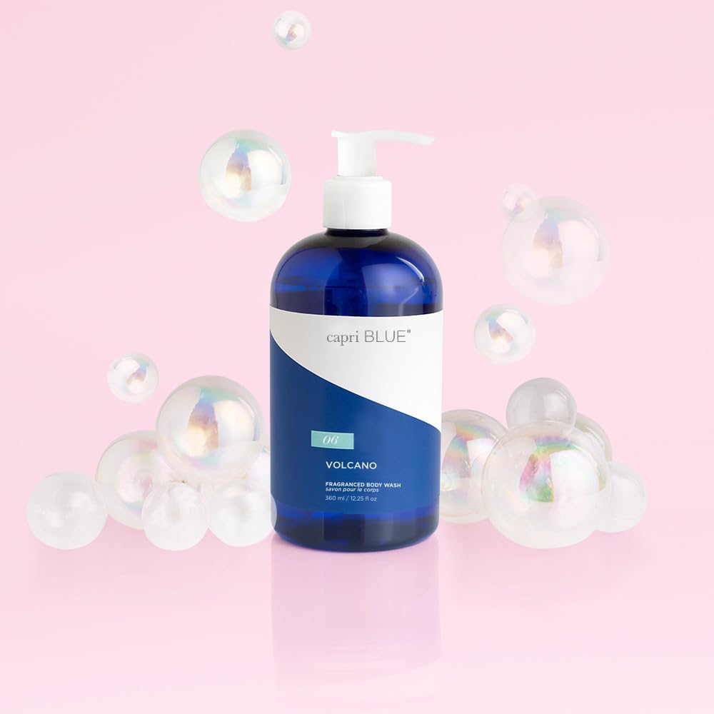 Capri Blue Volcano Body Wash – Citrus and Sugar Scented Hydrating Liquid Soap (12 oz) | Vegan, Cruelty-Free