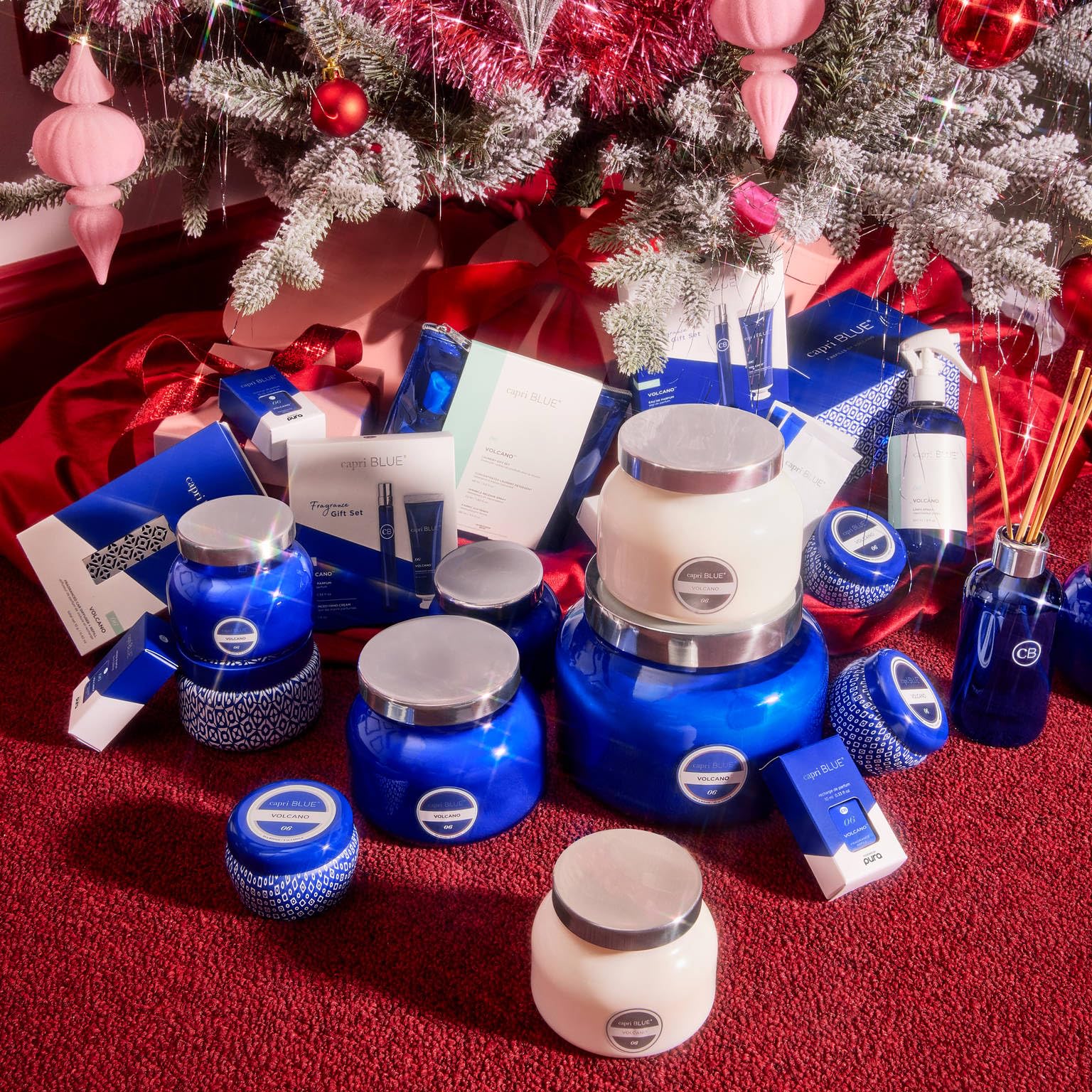 Capri Blue Volcano Fragrance Gift Set: Eau de Parfum .34 fl oz + Volcano Mini Hand Cream 1 oz | Cruelty-Free Skincare