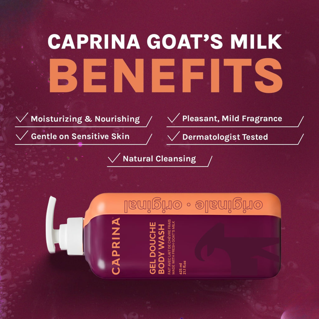 Caprina Fresh Goat Milk Body Wash – ORIGINAL Formula, 625 ml