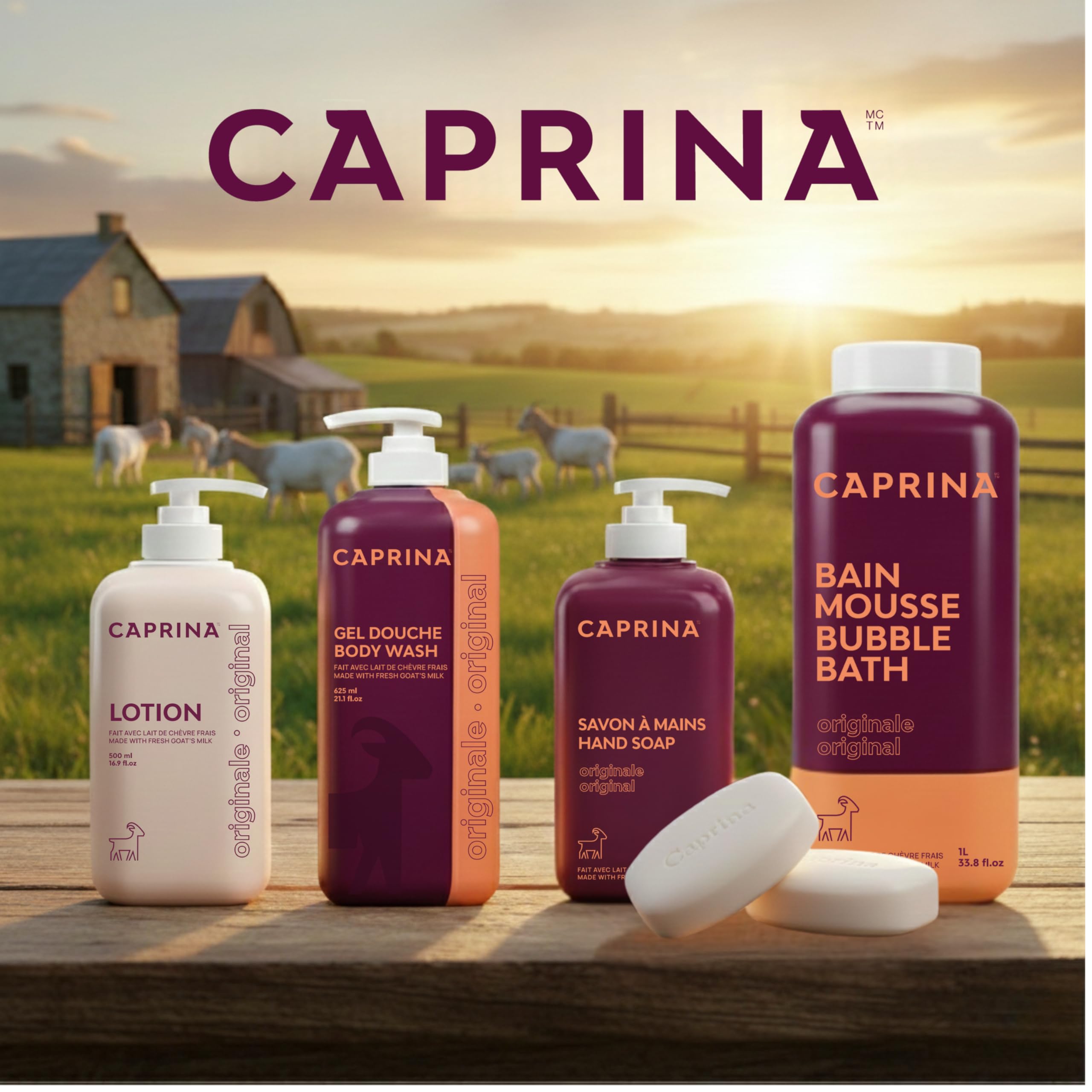 Caprina Fresh Goat Milk Body Wash – ORIGINAL Formula, 625 ml