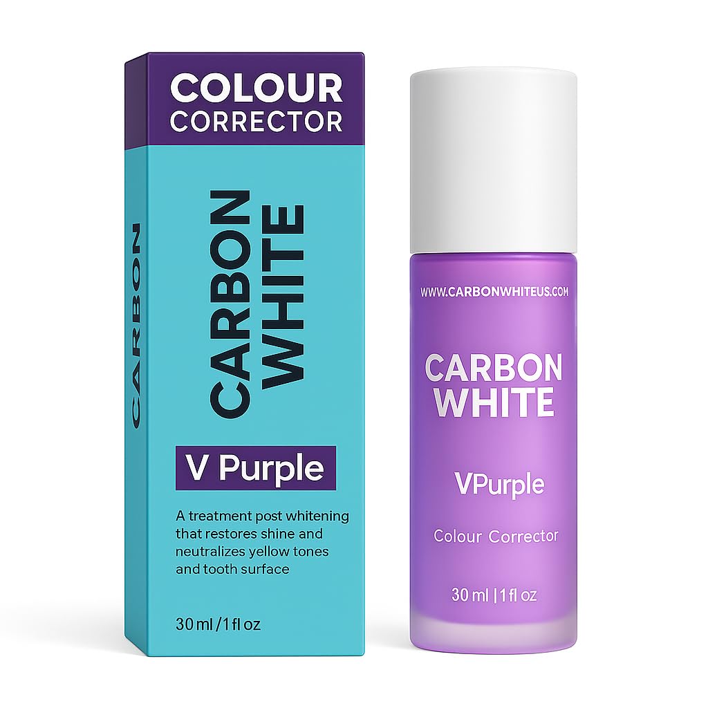 Carbon White VPurple Colour Corrector – Purple Toothpaste for Instant Brightening, Peroxide-Free, Safe for Daily Use (30ml)