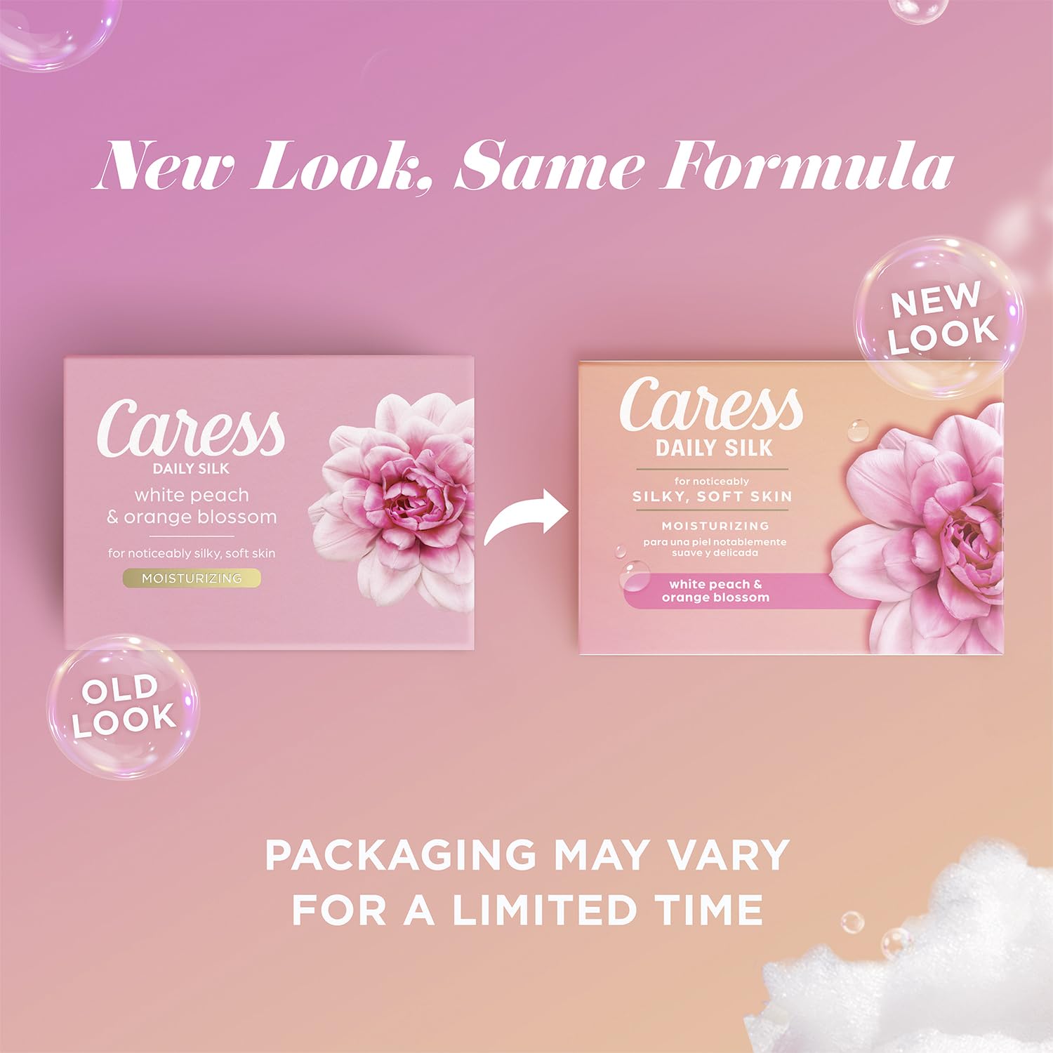 Caress Body Wash 2-Pack + Bar Soap – Daily Silk Bundle for Silky Soft Skin
