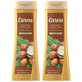 Caress Body Wash with Shea Butter & Brown Sugar — Moisturizing Exfoliating Soap, 2 x 20 oz