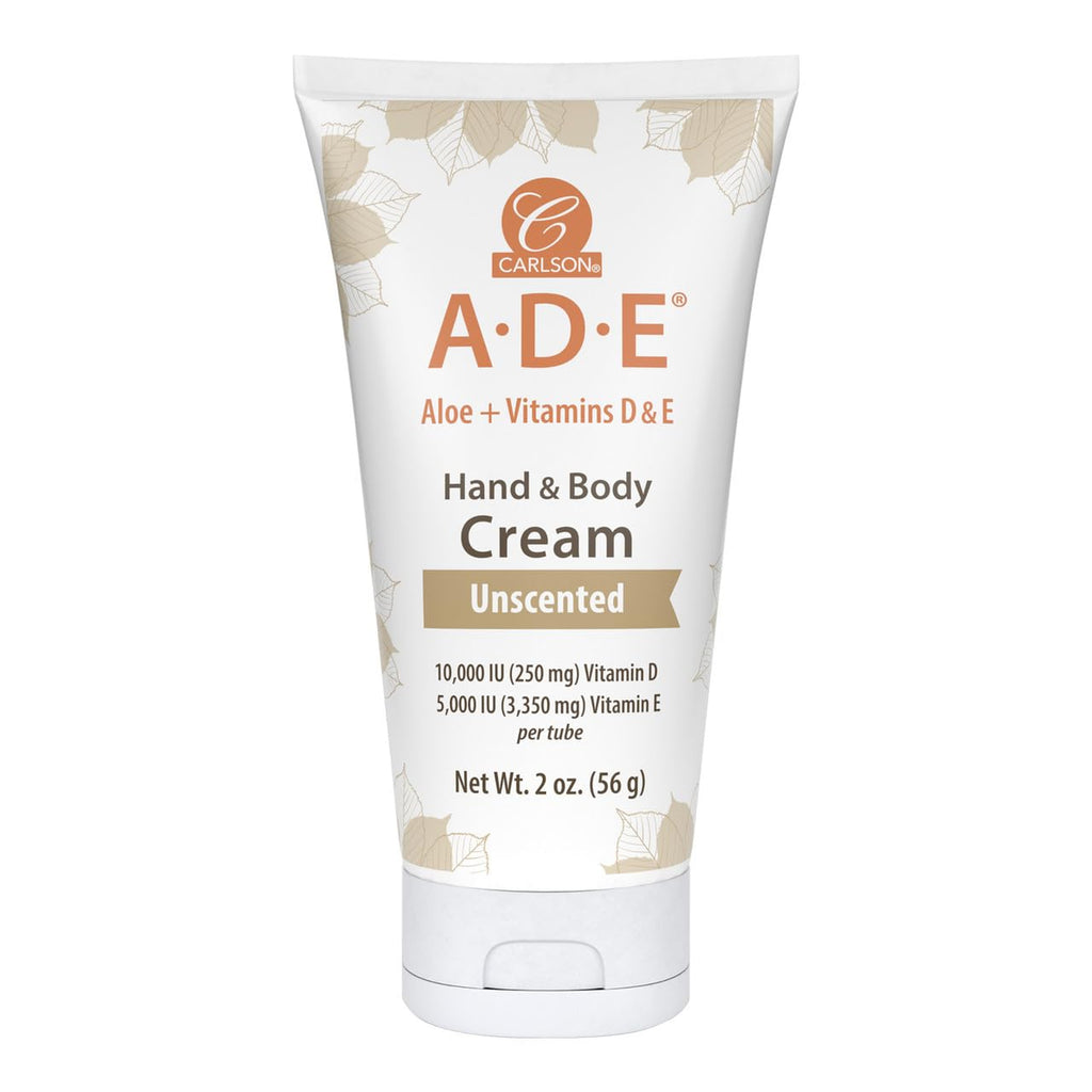 Carlson ADE Hand and Body Cream – Avocado Oil, 20,000 IU Vitamin D, 10,000 IU Vitamin E, Unscented, 4 oz
