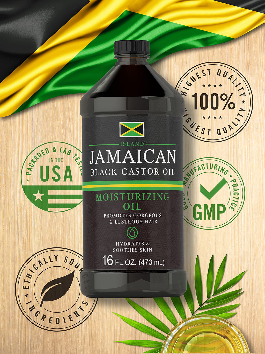 Carlyle Jamaican Black Castor Oil 16oz – Nourish Hair, Skin & Nails | All Natural, Hypoallergenic