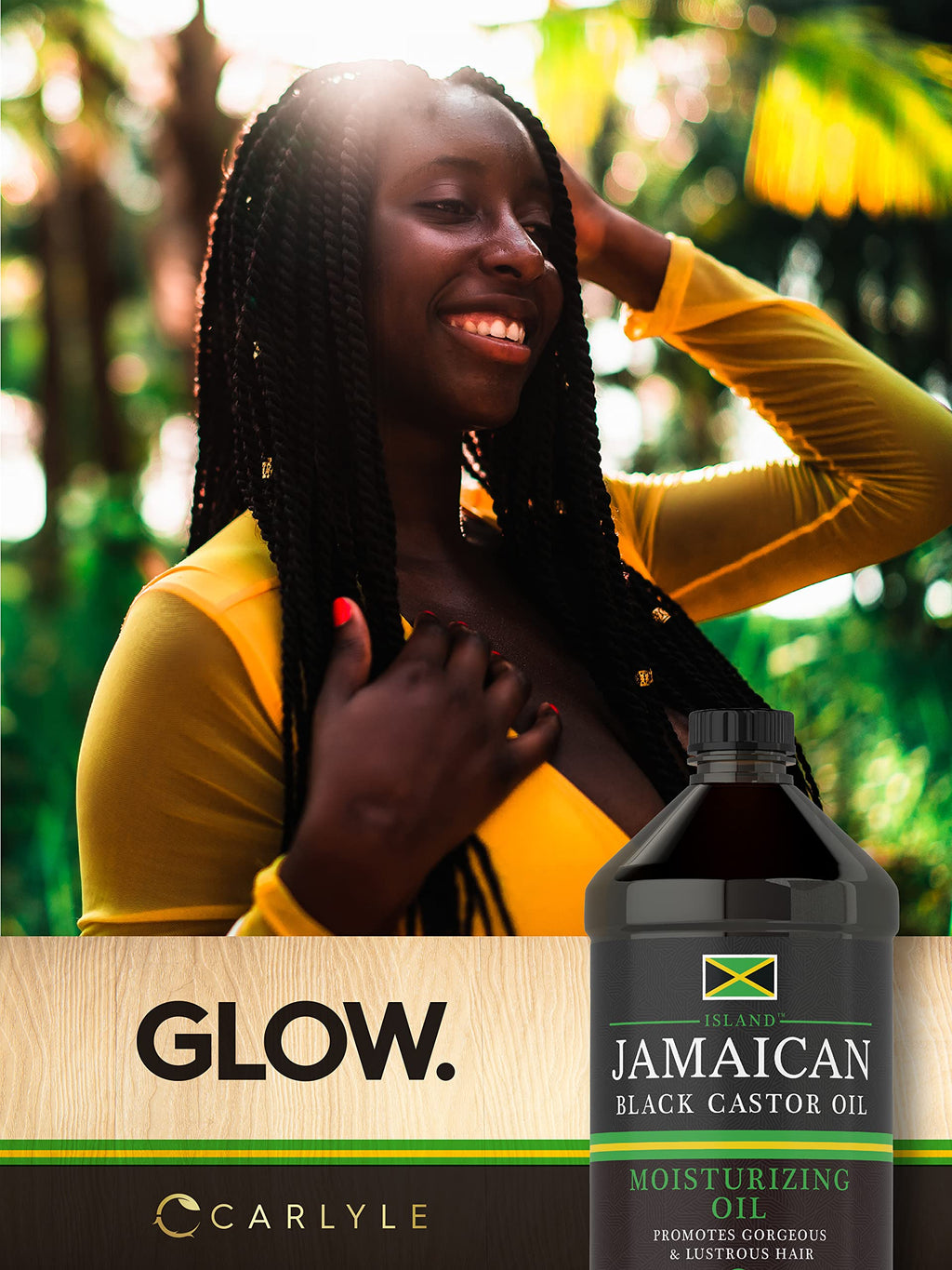 Carlyle Jamaican Black Castor Oil 16oz – Nourish Hair, Skin & Nails | All Natural, Hypoallergenic