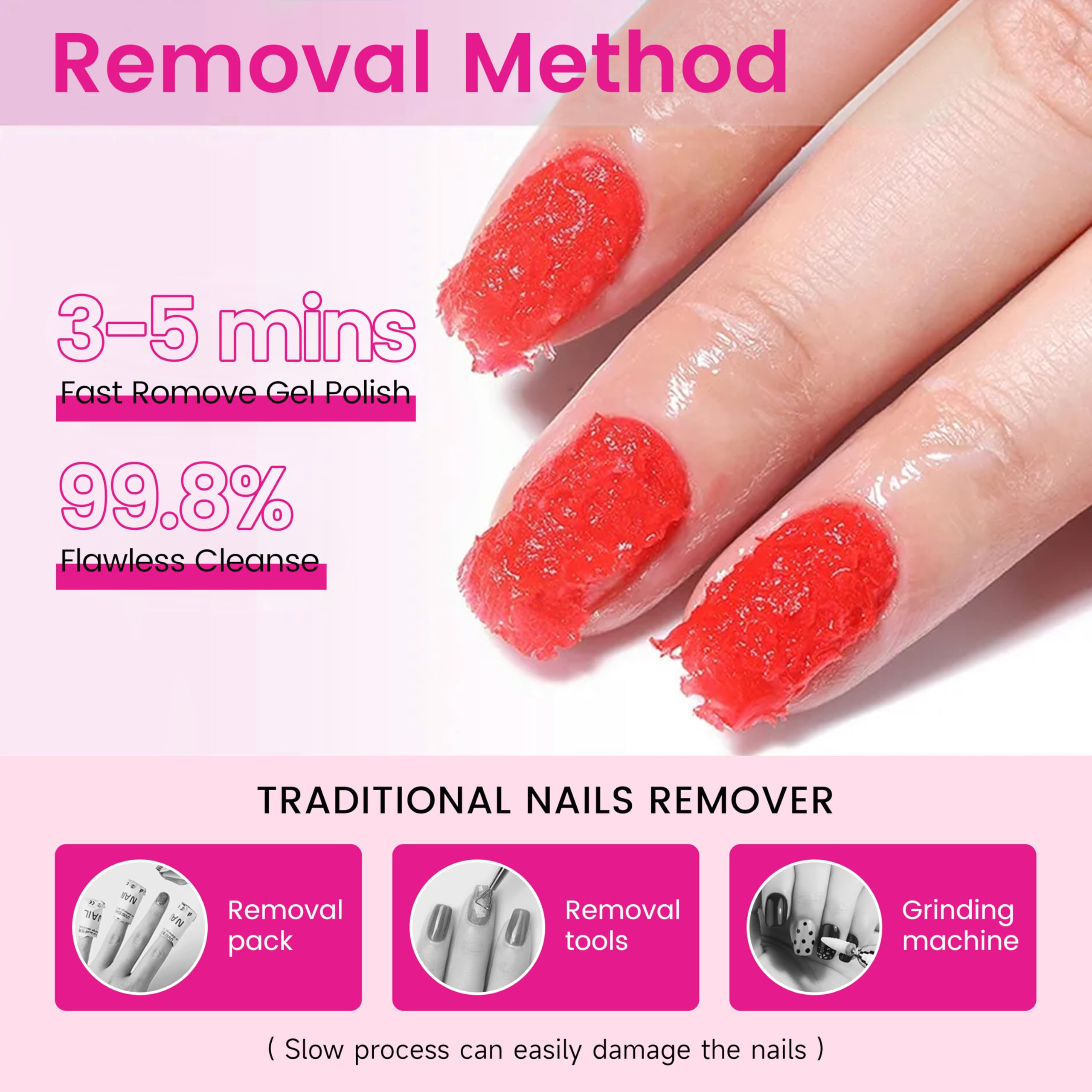 CARMEIN Gel Nail Polish Remover – Professional 6-Pack, 15ml, Paraben-Free