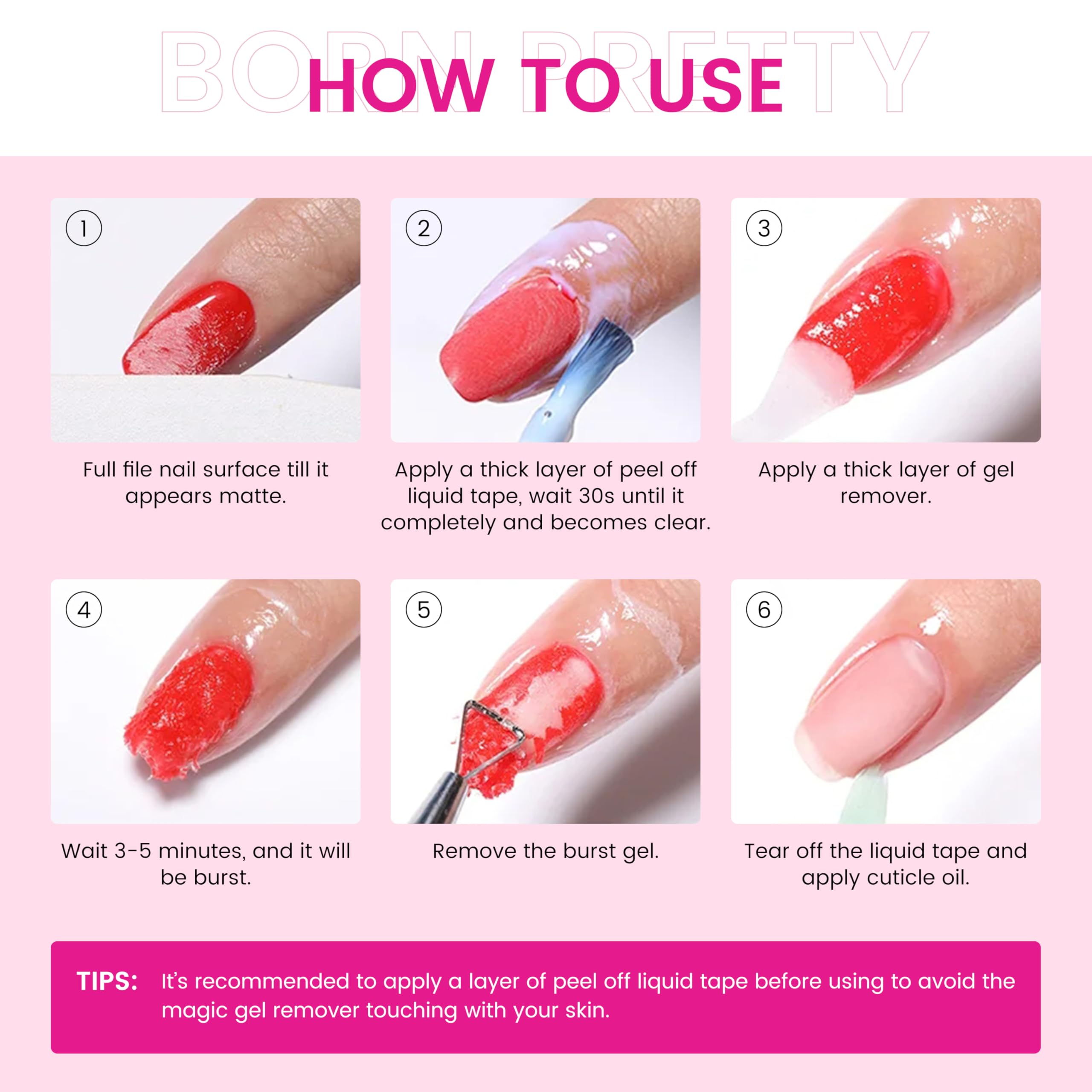 CARMEIN Gel Nail Polish Remover Set — Gentle, Fast Gel Removal Kit