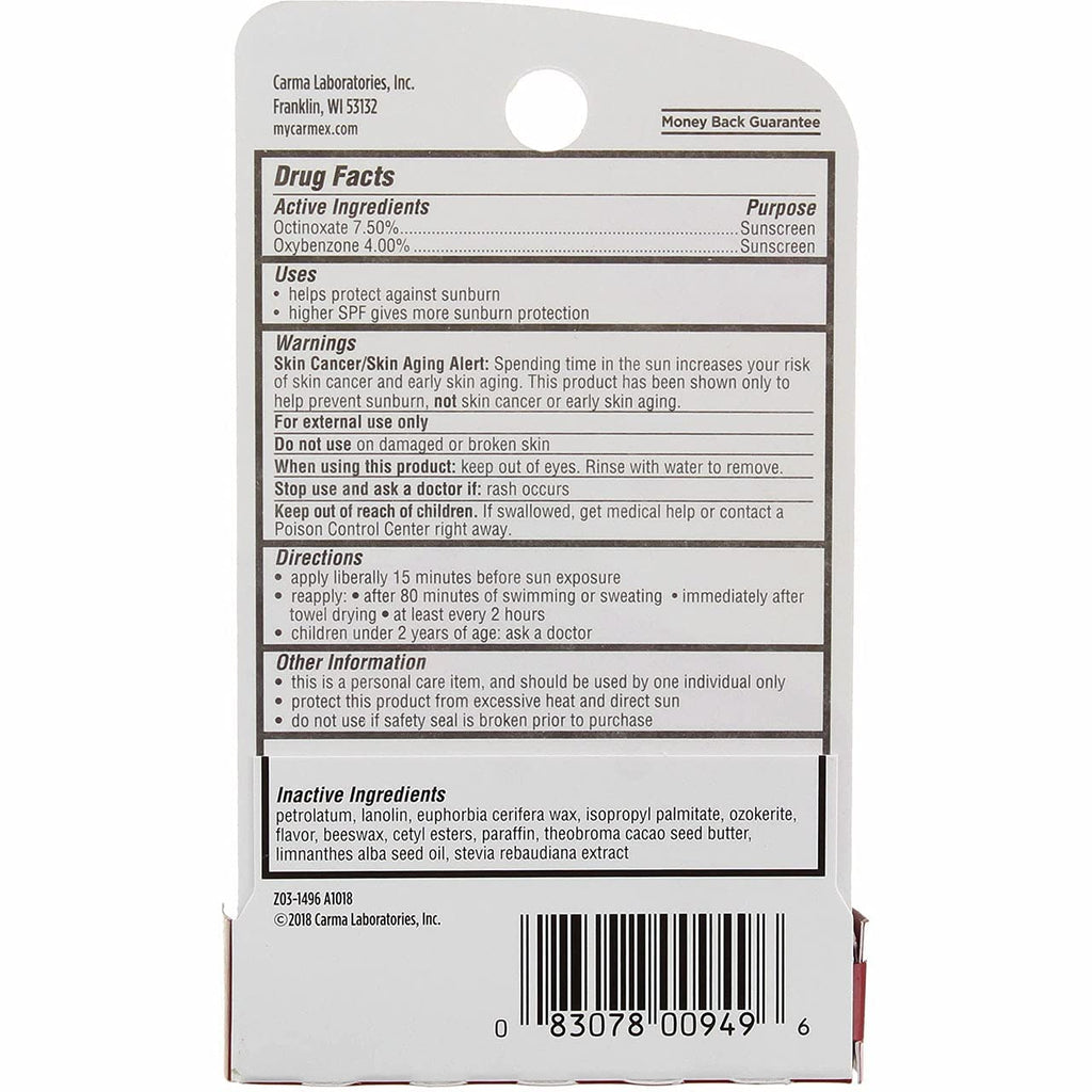 Carmex Click-Stick Moisturizing Lip Balm SPF 15 Cherry – 0.15 oz (Pack of 6)