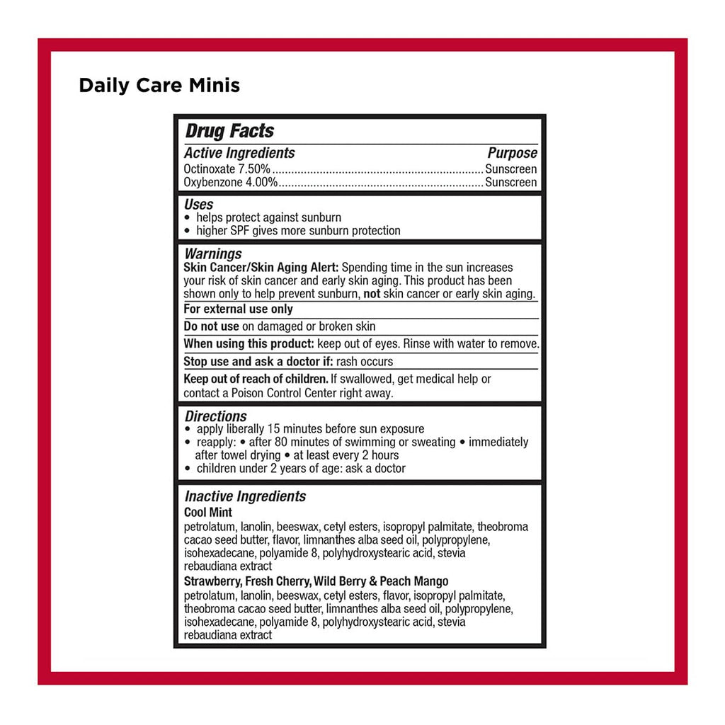Carmex Daily Care Lip Balm SPF 15 – 8 Count Variety Pack (3 Tubes + 5 Minis) | Six Flavors