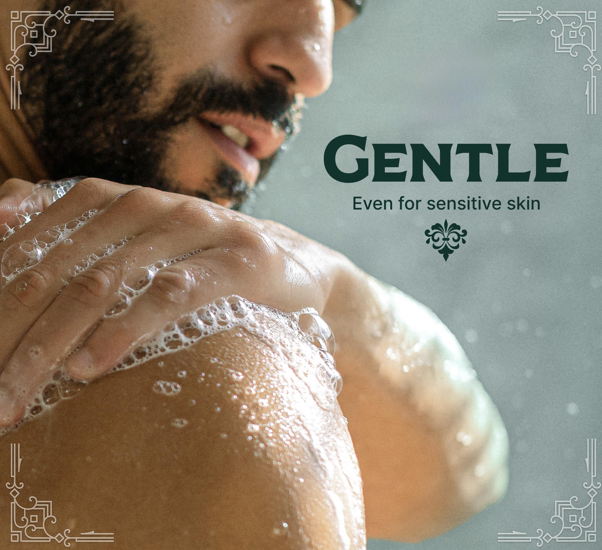 Carolina Castile Soap Gin & Juniper Scented – Organic Olive Oil Castile, Concentrated Body Wash for Men (32 oz)