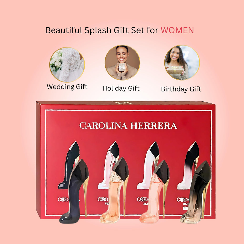 Carolina Herrera Good Girl 4-Piece Mini Splash Gift Set – 0.24 Fl Oz Each