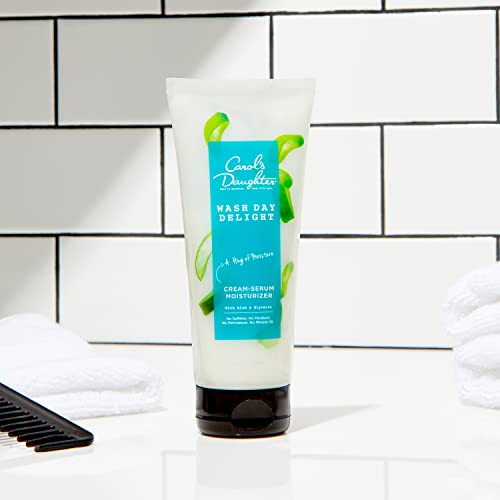 Carol's Daughter Wash Day Delight Cream Serum Moisturizer for Curly Hair – Anti-Frizz, Aloe & Glycerin, 6.8 fl oz
