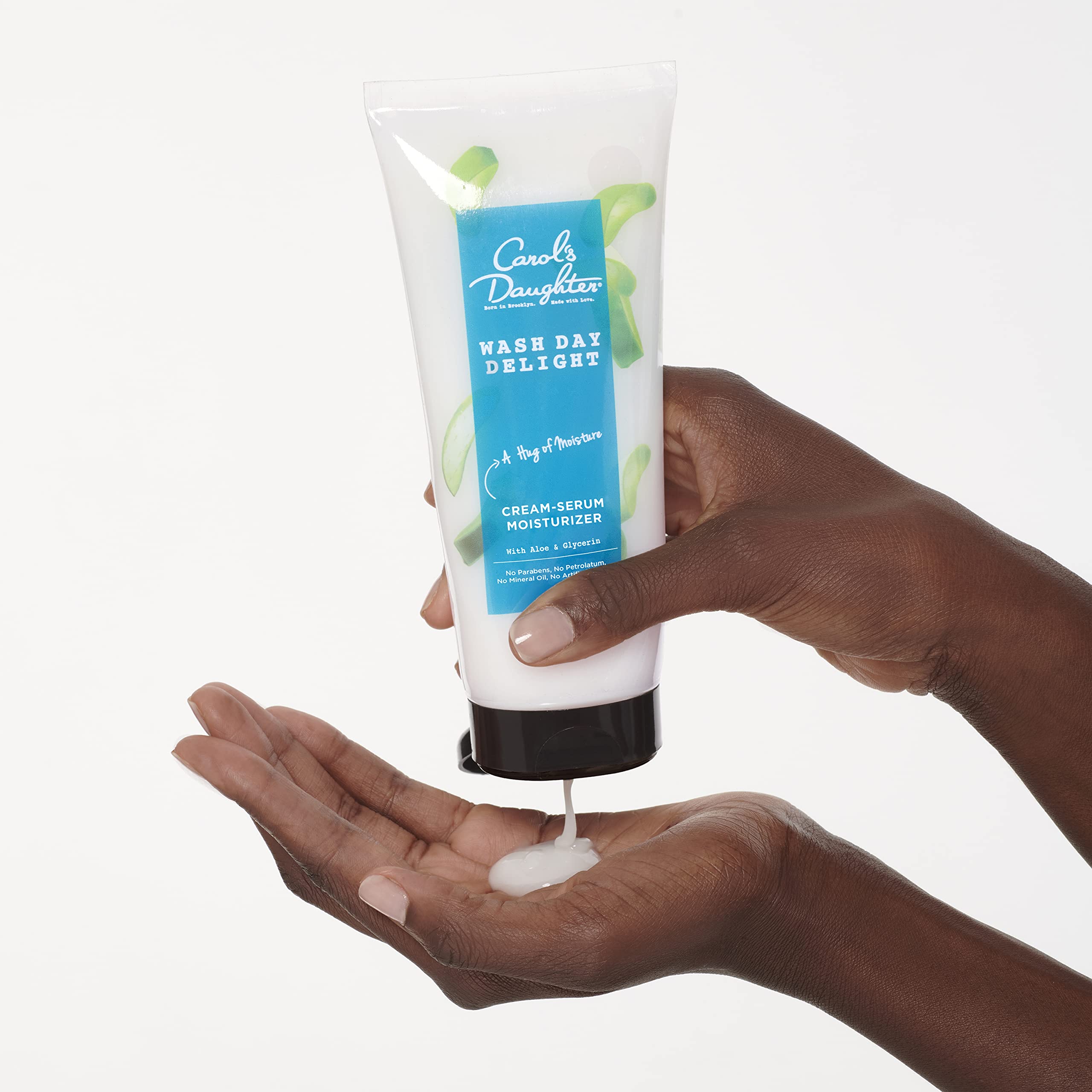 Carol's Daughter Wash Day Delight Cream Serum Moisturizer for Curly Hair – Anti-Frizz, Aloe & Glycerin, 6.8 fl oz