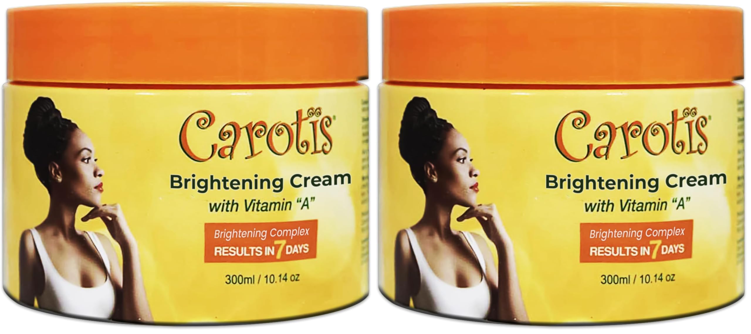 CAROTÏS Skin Brightening Cream – 2-Pack, 300ml Each, 7-Day Night Cream with Vitamin A