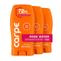 Carpe Rose Water Underarm Antiperspirant for Women – 72-Hour Sweat & Odor Protection (3 Pack)