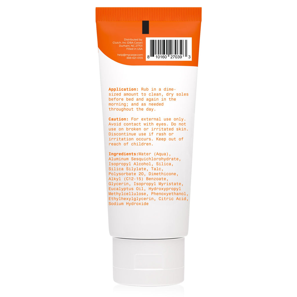 Carpe Sweat Absorbing Foot Lotion – Dermatologist-Recommended, Pack of Two