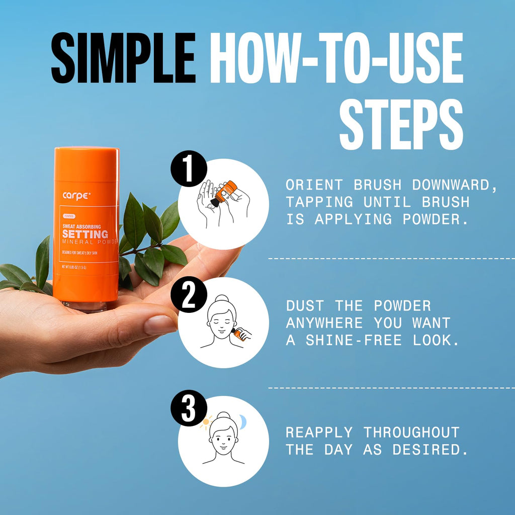Carpe Sweat-Absorbing Mineral Powder – Translucent Matte Setting Powder