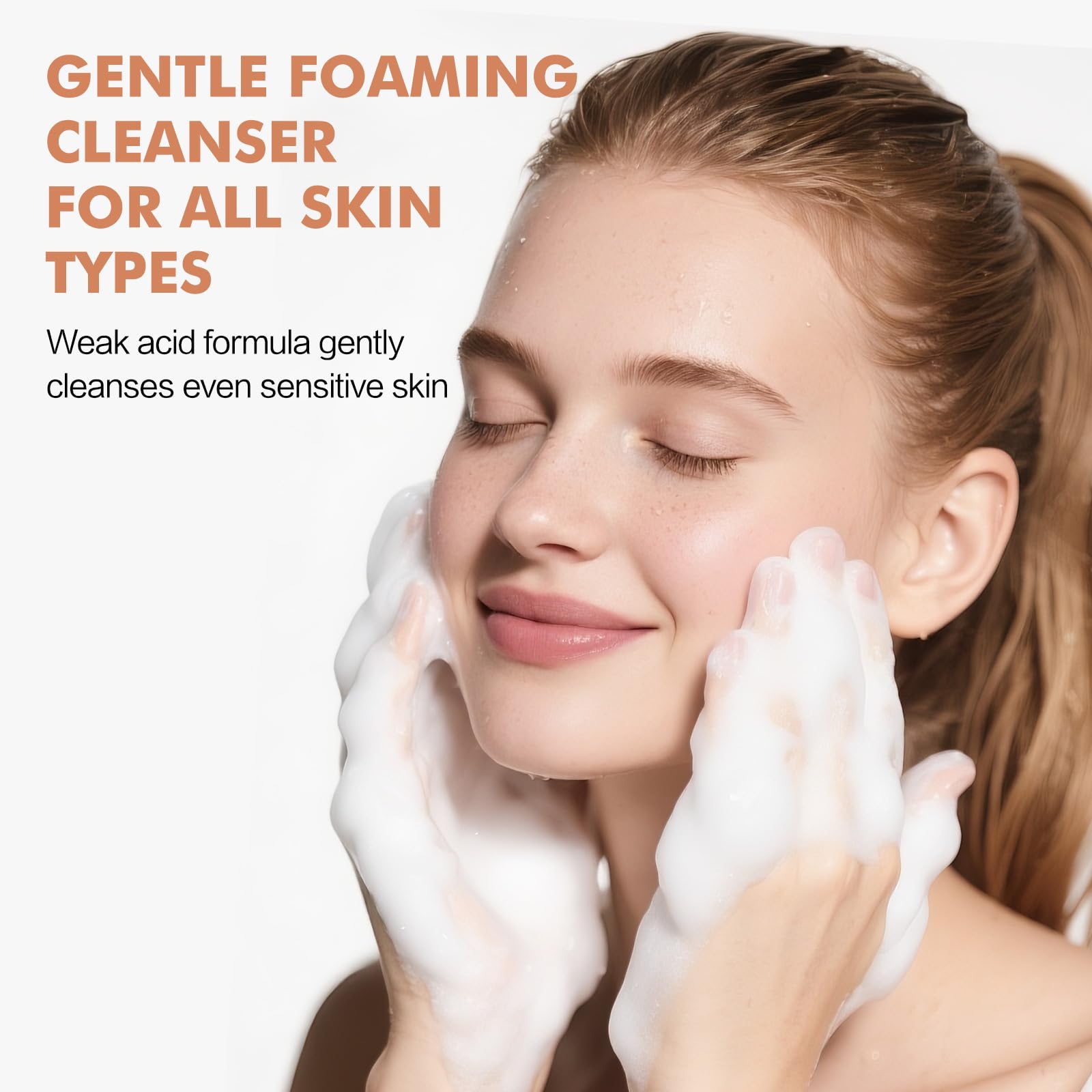 CARSLAN Face Wash – Gentle Hydrating Foaming Cleanser for All Skin Types | 1.69 Fl Oz