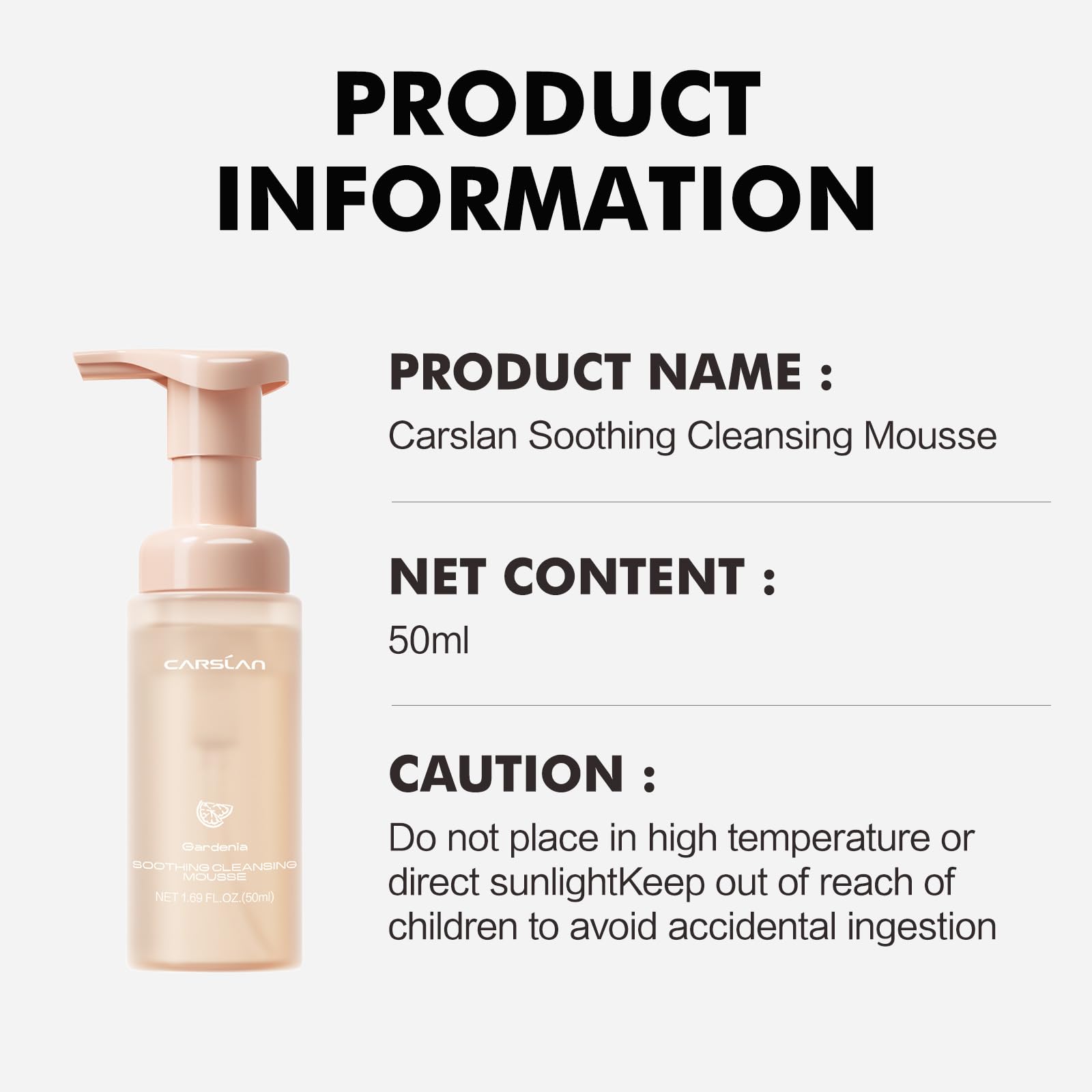 CARSLAN Face Wash – Gentle Hydrating Foaming Cleanser for All Skin Types | 1.69 Fl Oz