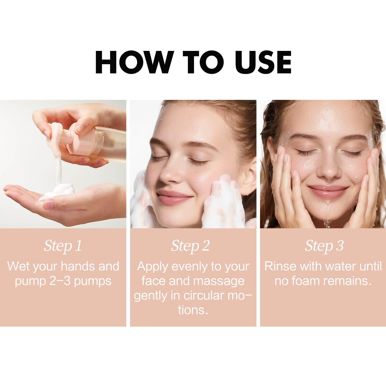 CARSLAN Face Wash – Gentle Hydrating Foaming Cleanser for All Skin Types | 1.69 Fl Oz