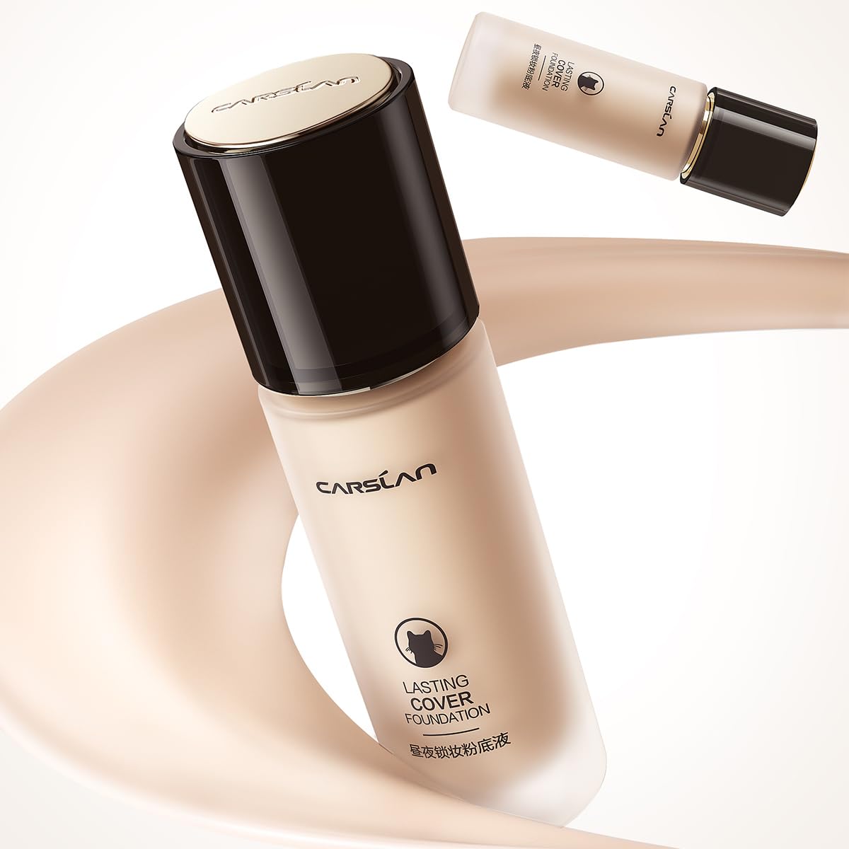 CARSLAN Lasting Cover Foundation | 24H Matte Full Coverage, Oil-Free, Waterproof (M01)