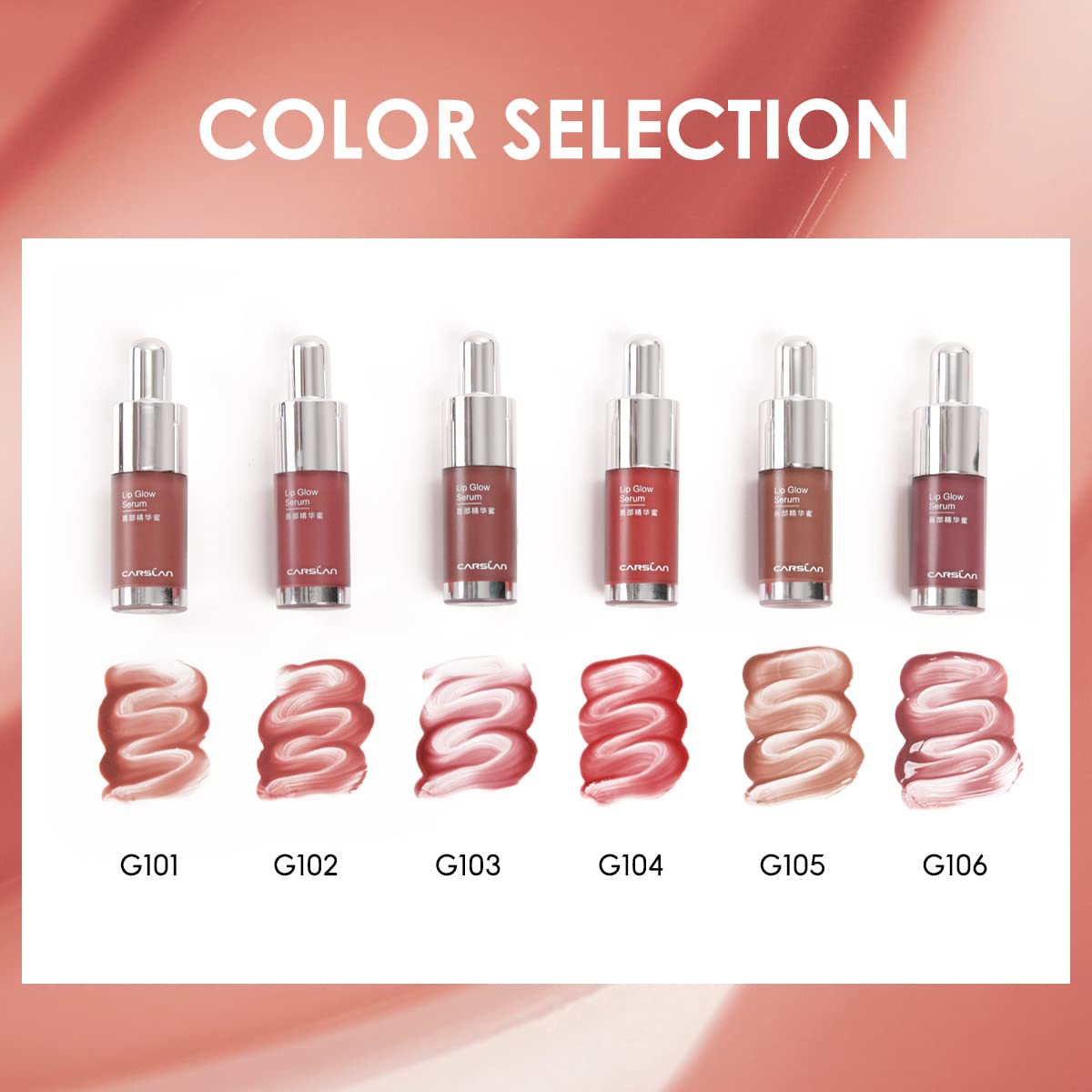 CARSLAN Hydrating Lip Gloss Serum – Moisturizing, Plumping Shine in 8 Shades