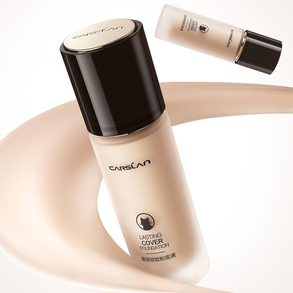 CARSLAN Lasting Cover Foundation – 24H Matte Full Coverage, Oil-Free, Waterproof | P01