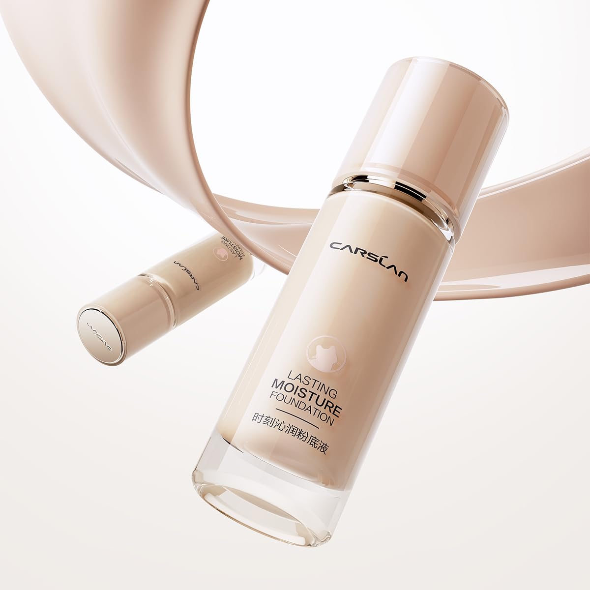 CARSLAN Lasting Moisture Foundation | 24H Dewy Medium Coverage for Dry Skin M02