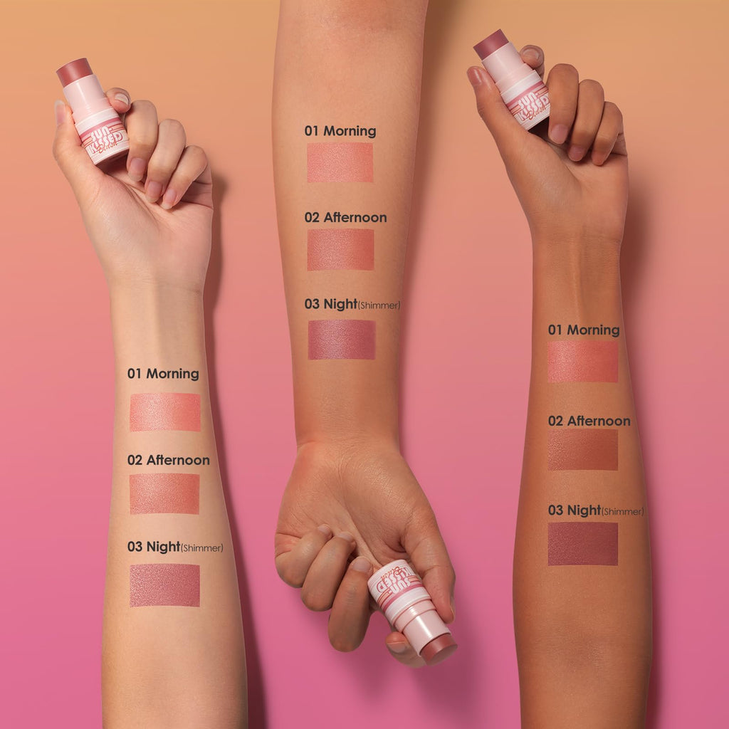 CARSLAN Sun Kissed Blush & Bronzer Stick Morning – Multi-Use Matte Cream for Cheeks, Lips & Eyes