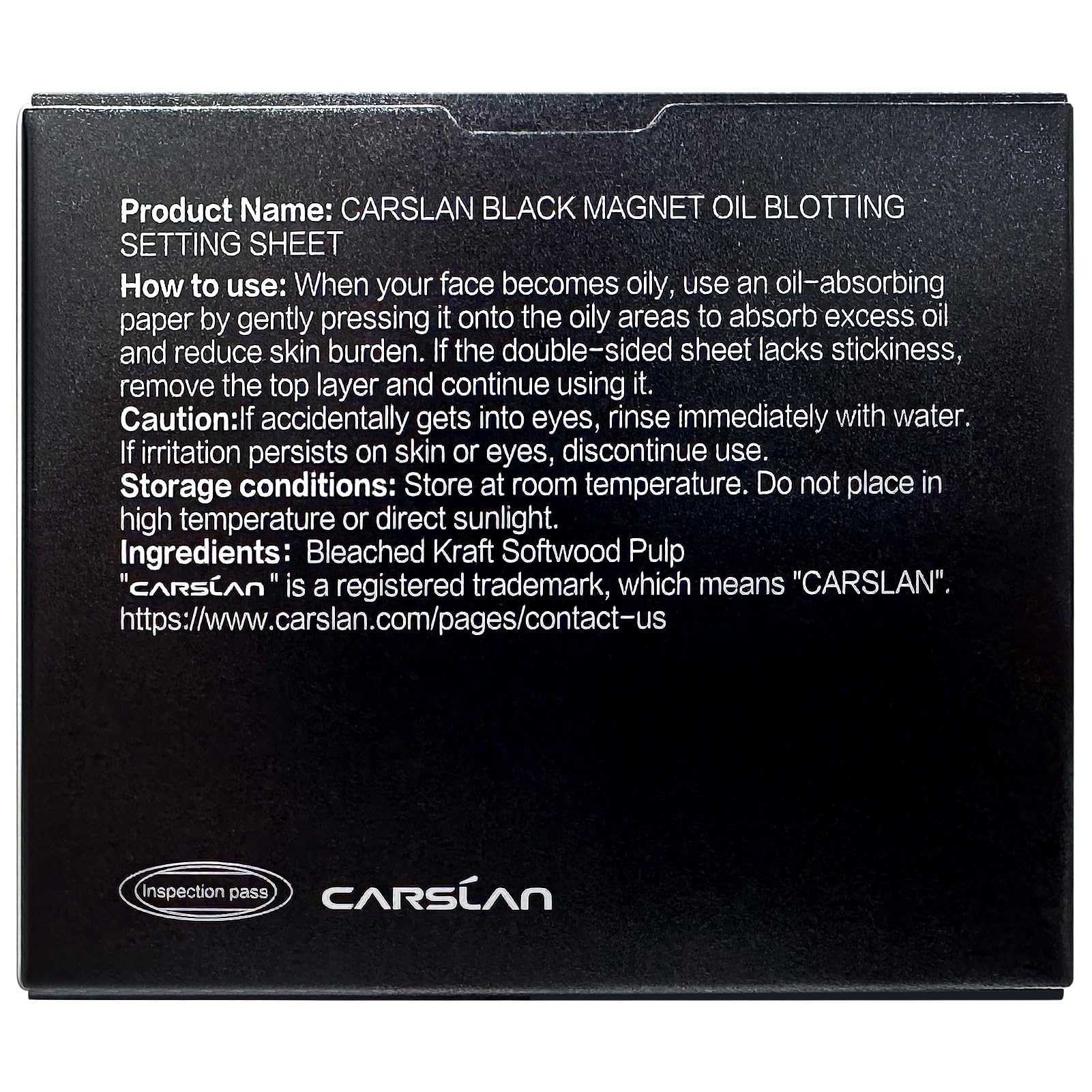 CARSLAN Makeup Blotting Paper with Powder - Matte Finish, Portable Magnet Compact with Mirror & Puff - 150 Sheets + 8 Refills