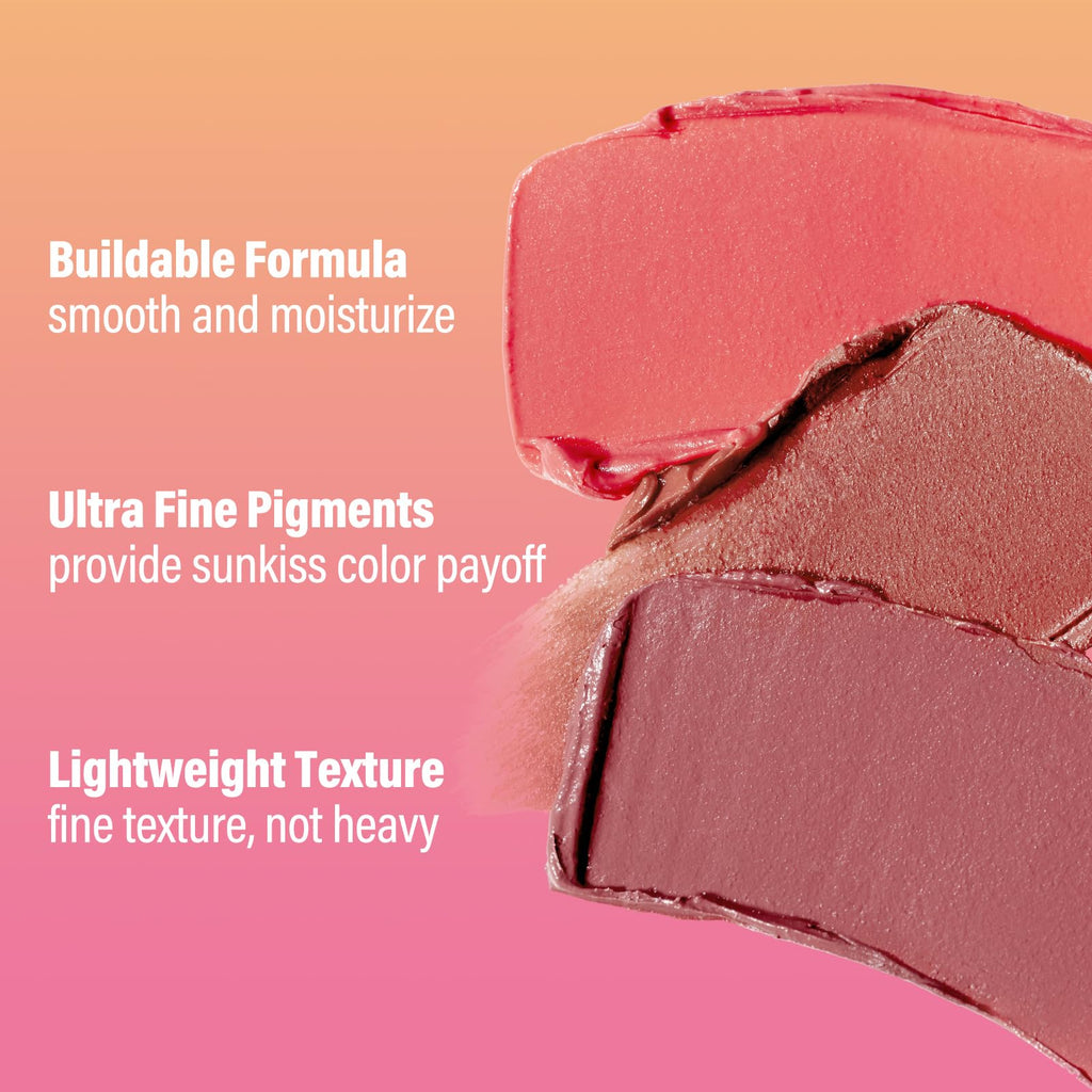 CARSLAN Sun Kissed Blush & Bronzer Stick – Long-Lasting Matte Cream for Cheeks, Lips & Eyes, Shade 03 Night, 0.21 oz