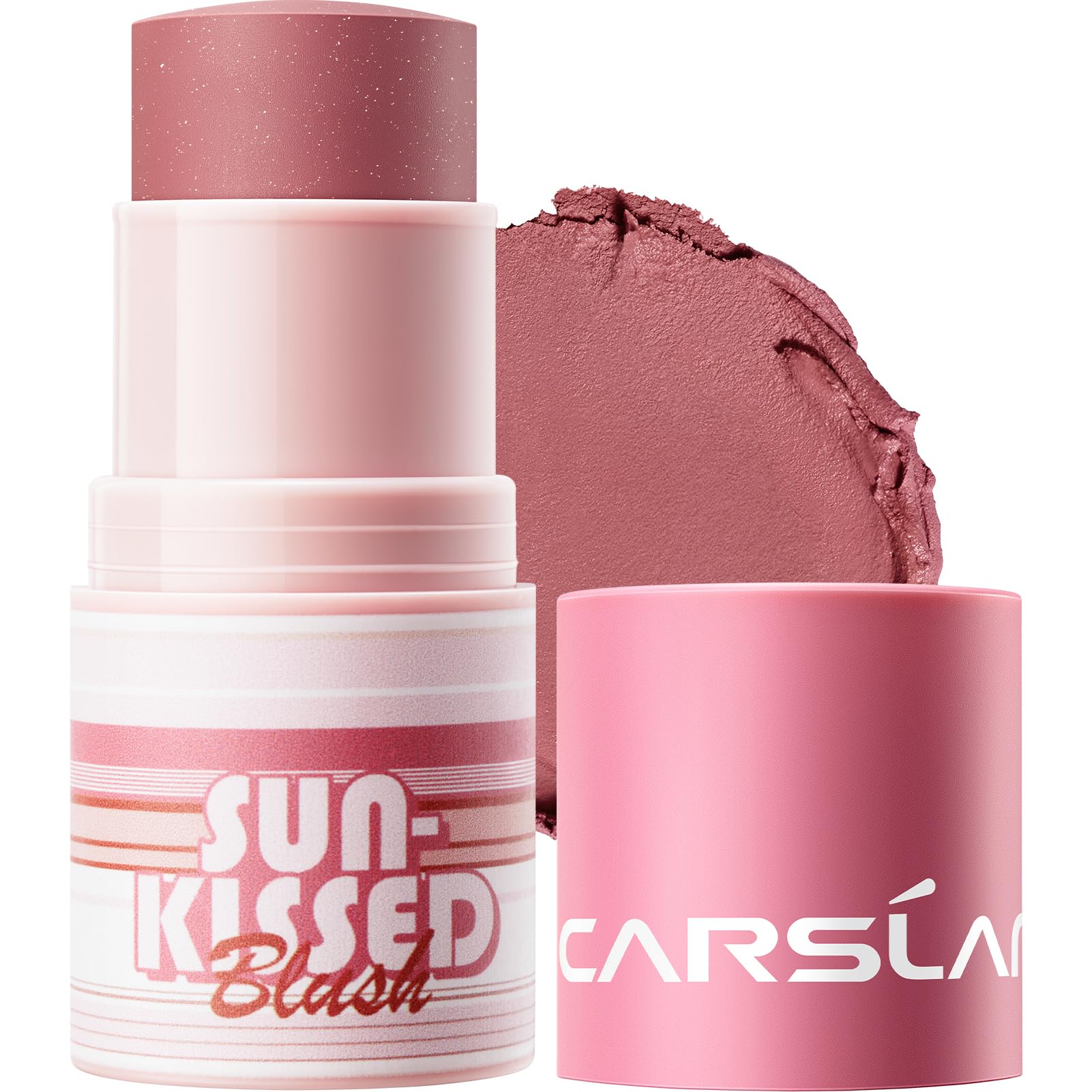 CARSLAN Sun Kissed Blush & Bronzer Stick – Long-Lasting Matte Cream for Cheeks, Lips & Eyes, Shade 03 Night, 0.21 oz