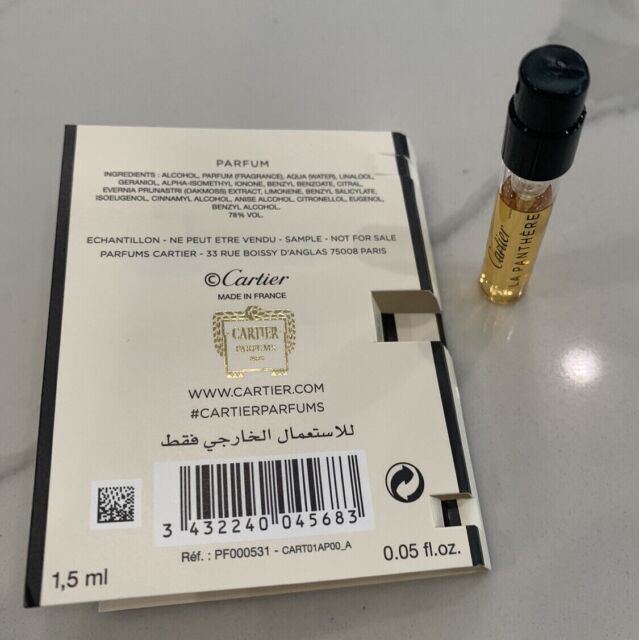 Cartier La Panthere Parfum 1.5ml 0.05 fl. o.z. official perfume sample perfume tester