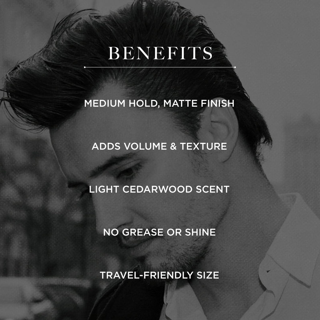 Caswell-Massey Fiber-Style Hair Pomade – Matte Finish, Strong Hold, Light Cedar Scent | 1.9 oz